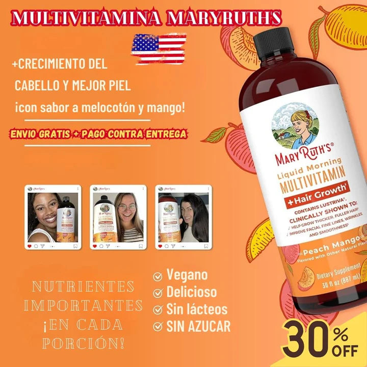 Multivitamina Para El Crecimiento Del Cabello - maryruth's™