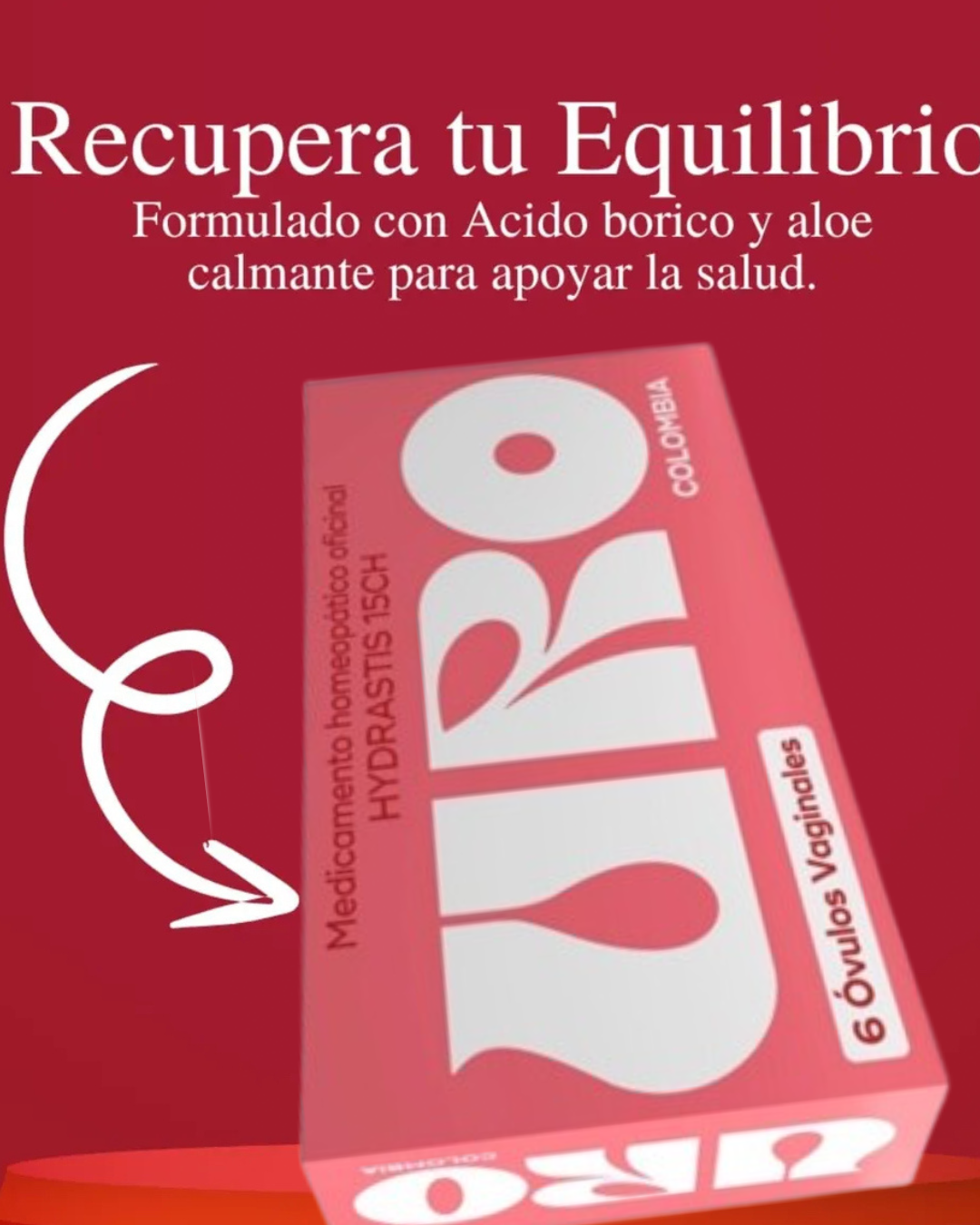 Óvulos vaginales de ácido bórico URO.