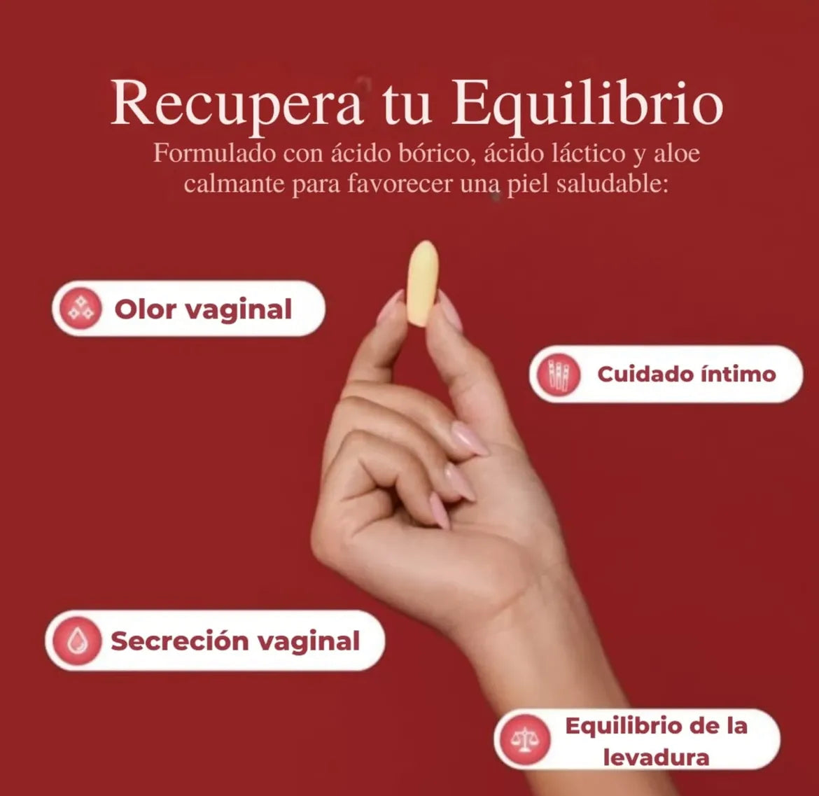 Óvulos vaginales de ácido bórico URO.