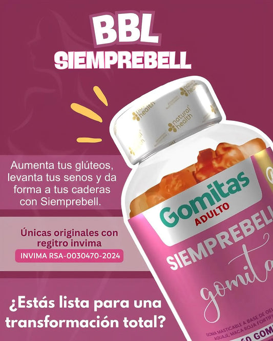 Aumenta masa corporal con gomitas Siemprebell BBL.
