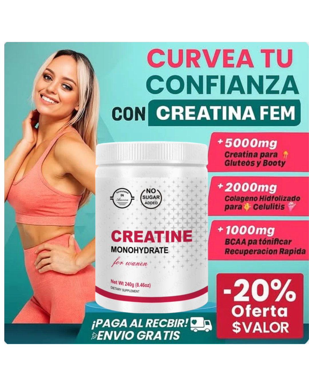 Aumenta con Creatine for women.