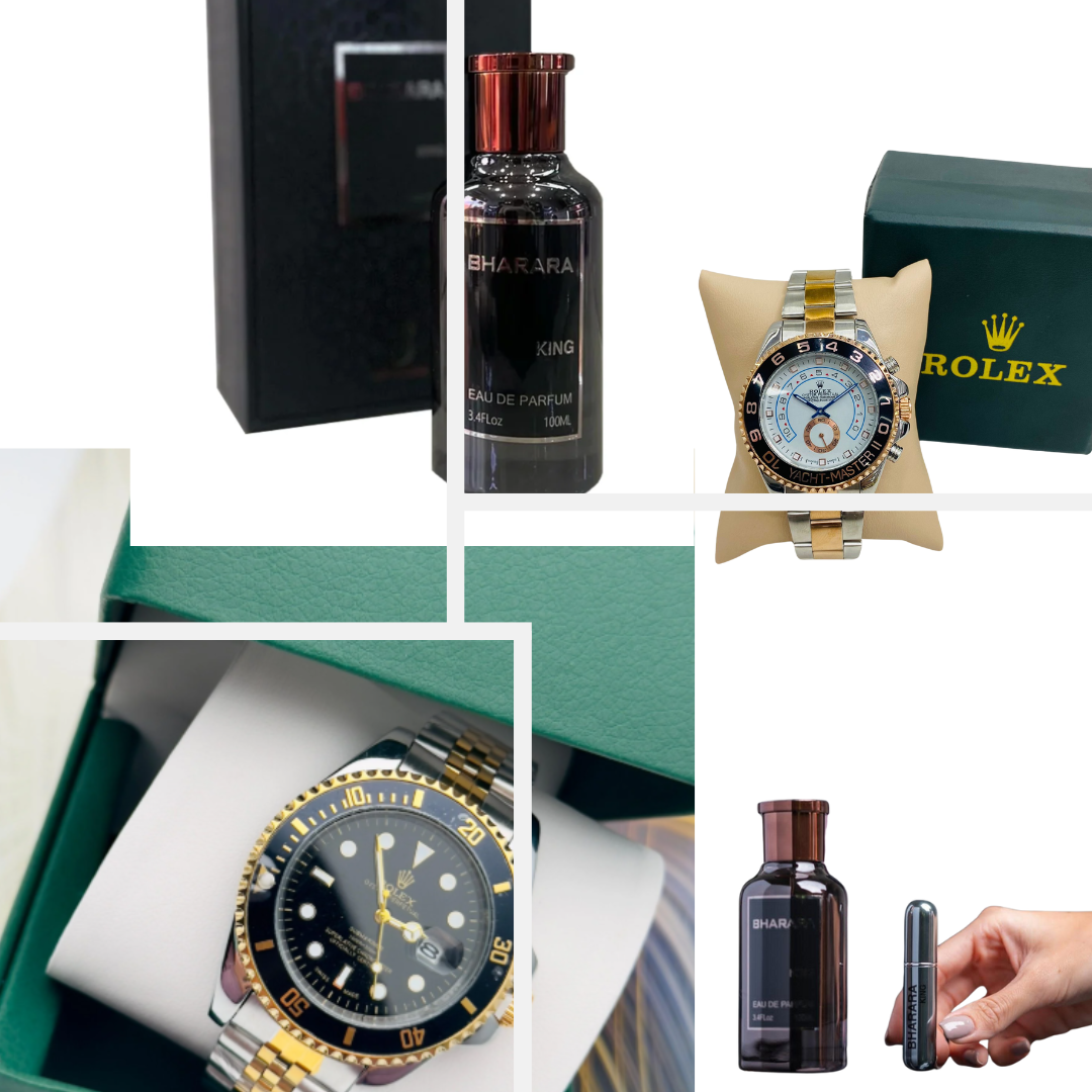 PERFUME BHARARA KING Y RELOJ ROLEX