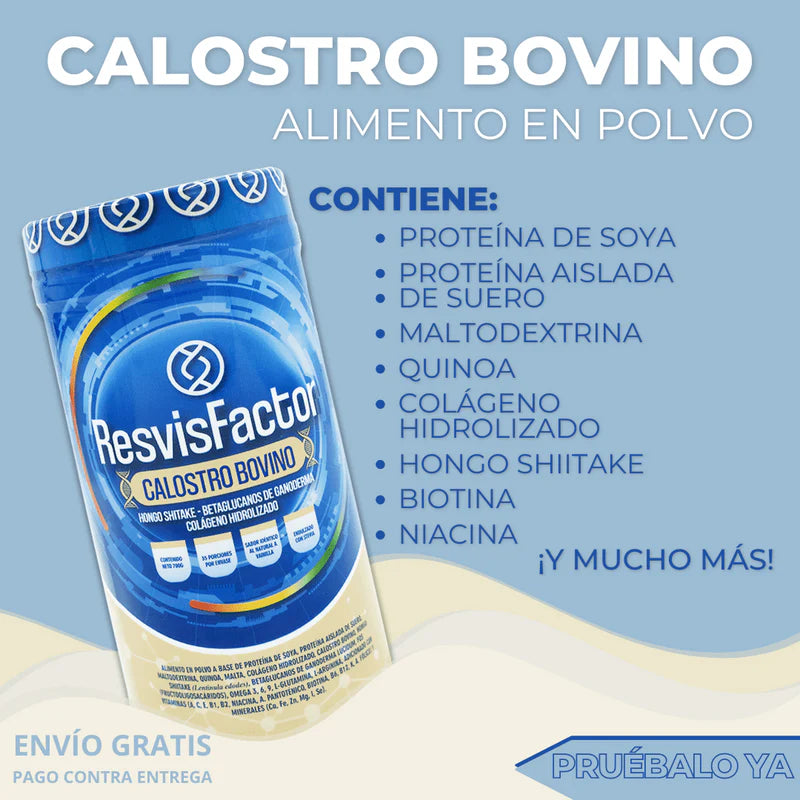 Antivejecimiento con calostro bovino.