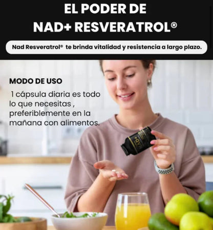 NAD+Resveratrol Energía celular.