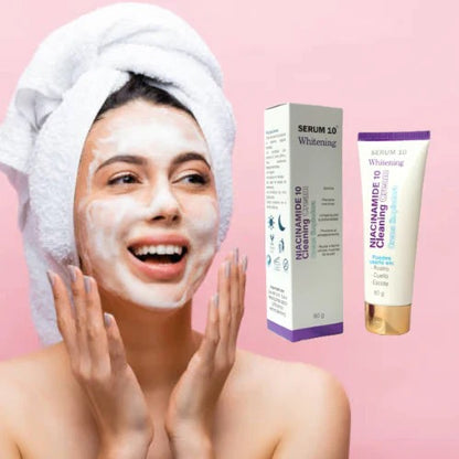 Niacinamida jabon y serum10 antiarrugas.