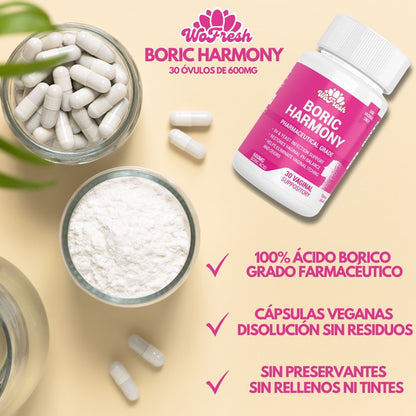 Usa Óvulos con boric harmony.